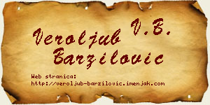 Veroljub Barzilović vizit kartica
